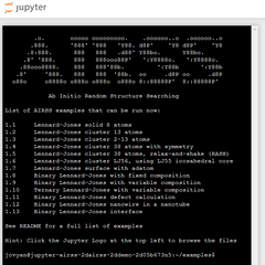 In-browser cloud-hosted AIRSS examples available
