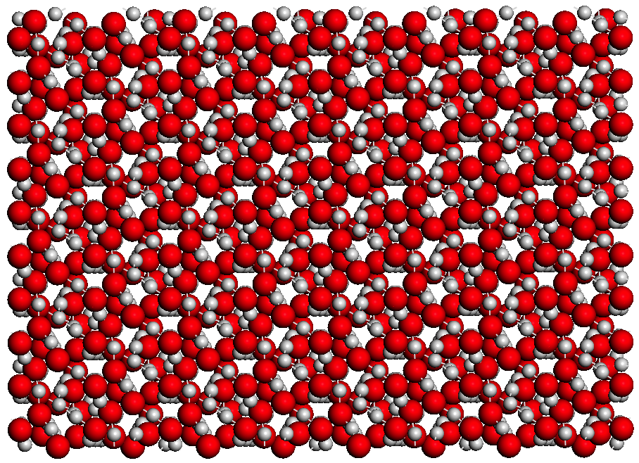 A thorough computational search of possible structures, based on quantum mechanics, has revealed that water ice, at pressures approaching 1 TPa, adopts a more complex structure than previously anticipated. According to these calculations, at even higher p The end of water